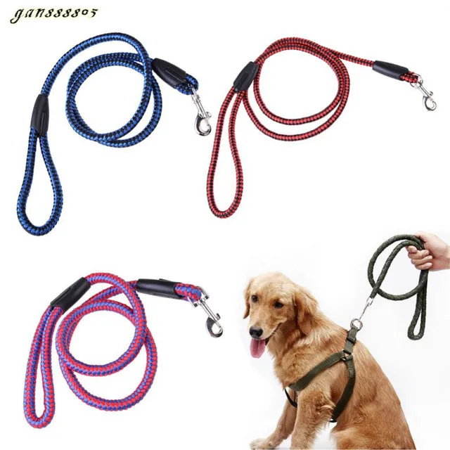 120cm Strong Pet Dog Braided Nylon Rope Soft and Comfortable Dogs Leash Lead Durable Heavy Duty For Small Pets