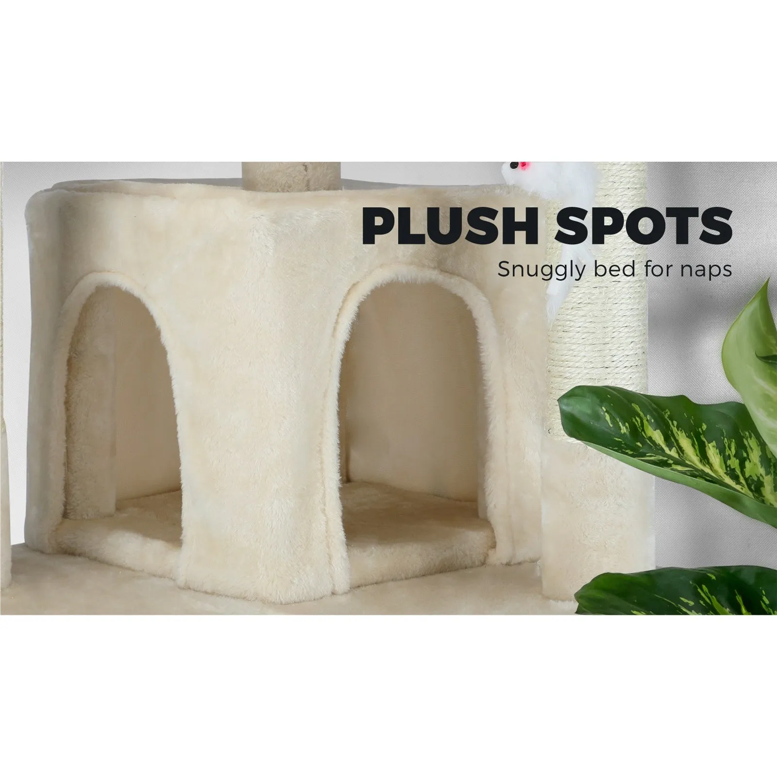 1.7M Cat Trees Scratching Post Scratcher Tower Condo House Furniture Multi Level