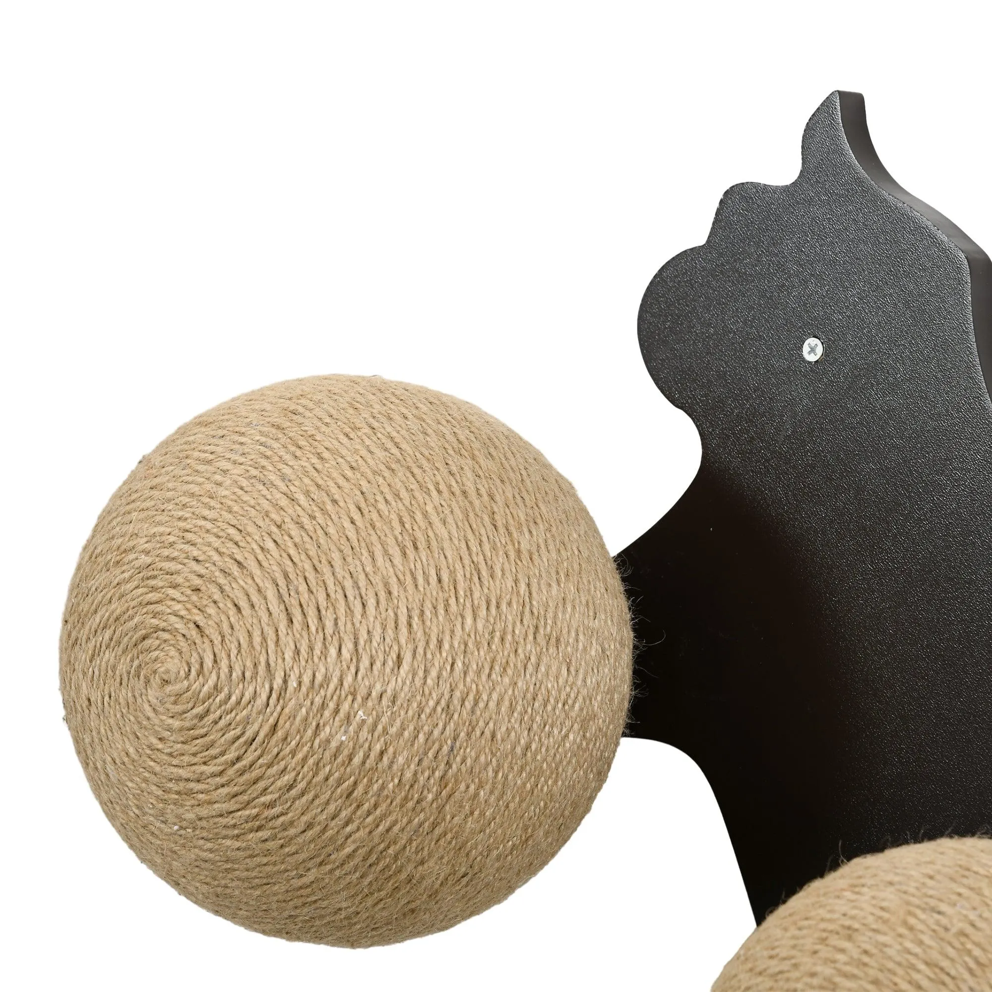 4-Piece Wall Mounted Cat Shelves, Cat-shaped Platform - Tawny Brown