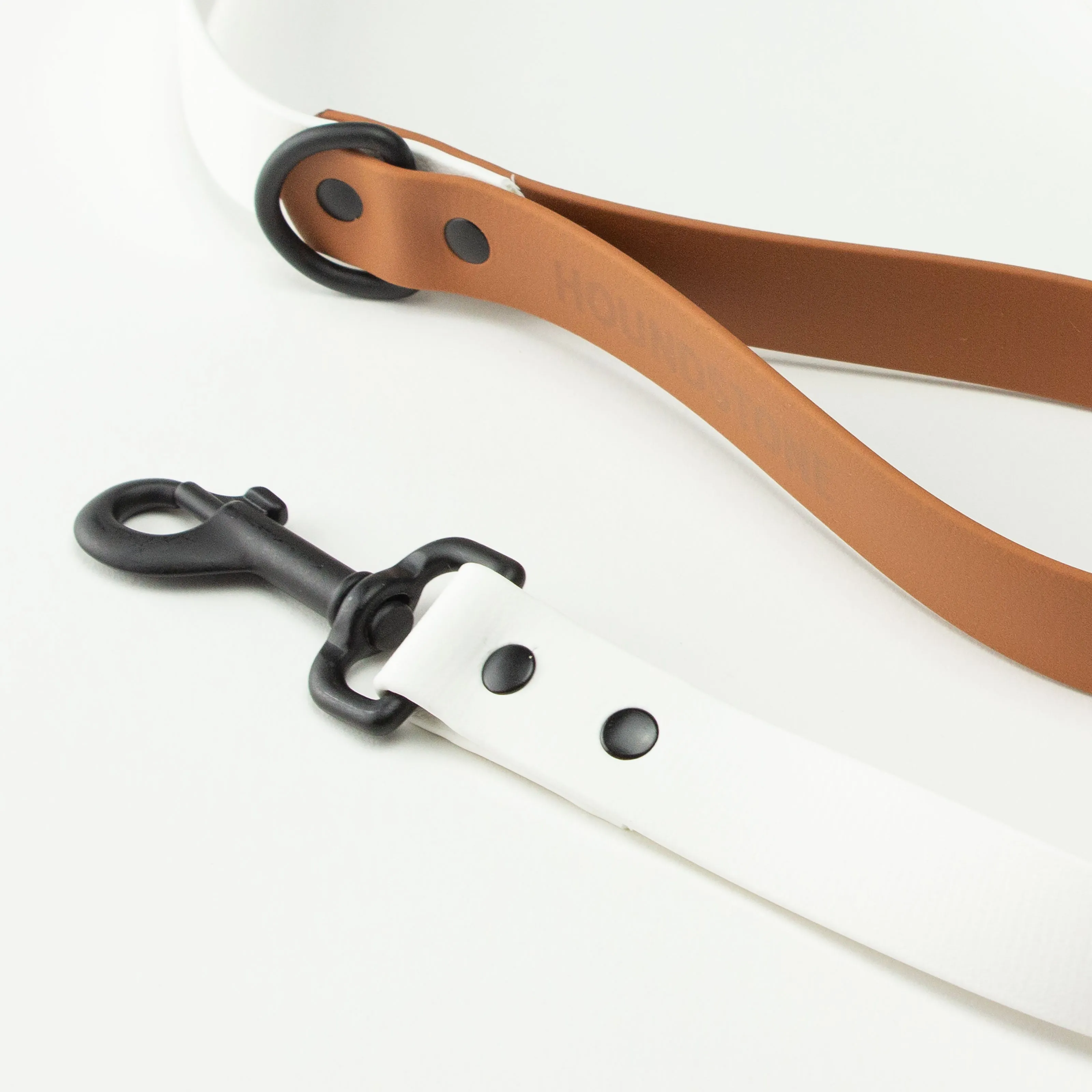 Dual-Tone BioThane Leash in White & Brown