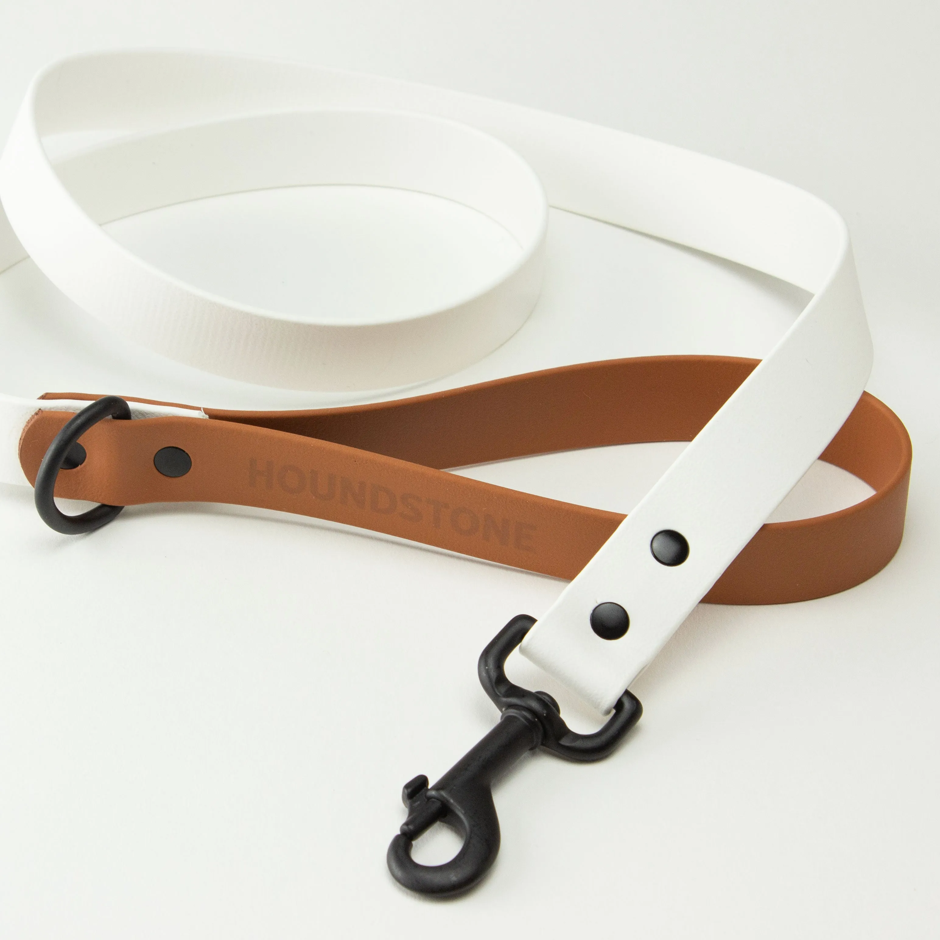 Dual-Tone BioThane Leash in White & Brown