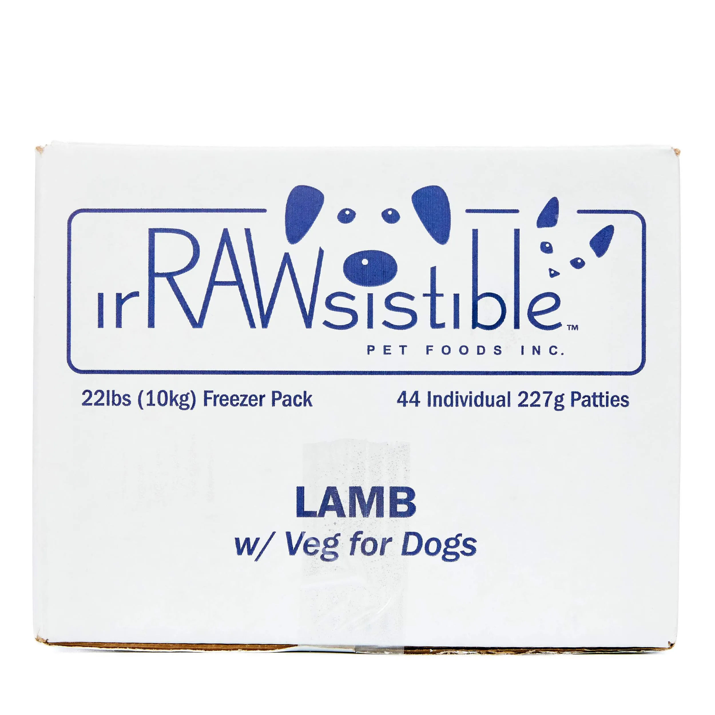 IrRawsistible Lamb with Vegetables and Fruit and Supplements 44 Patties 22 lbs