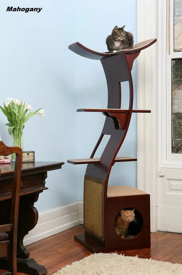 Lotus™ Cat Tree - Styled for the Design Conscious Cat Lover's Cat!  - ESPRESSO