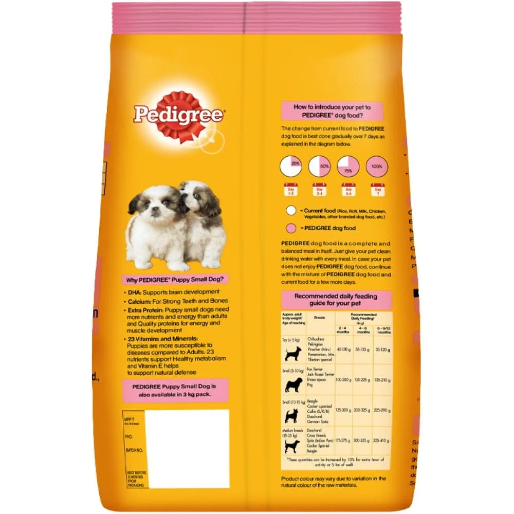 Pedigree Lamb & Milk Small Puppy Dry Dog Food