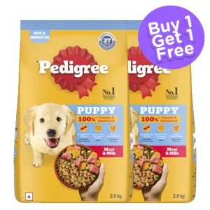 Pedigree Meat & Milk Puppy Dog Dry Food (Buy 1 Get 1) (Limited Shelf Life)