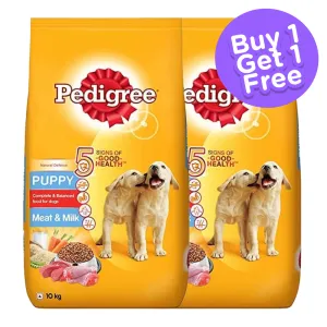 Pedigree Meat & Milk Puppy Dry Food (Buy 1 Get 1) (Limited Shelf Life)