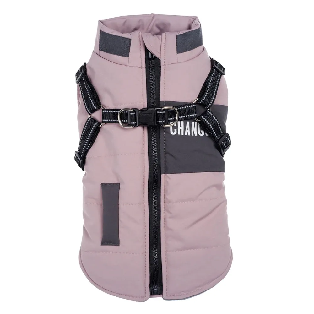 Warm Waterproof Dog Coat with Harness