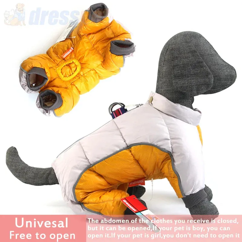 Winter Warm Jacket for Small to Medium Dogs - Waterproof & Reflective