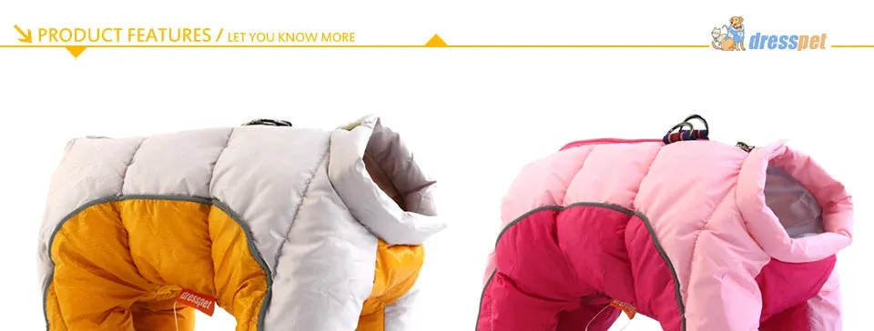 Winter Warm Jacket for Small to Medium Dogs - Waterproof & Reflective